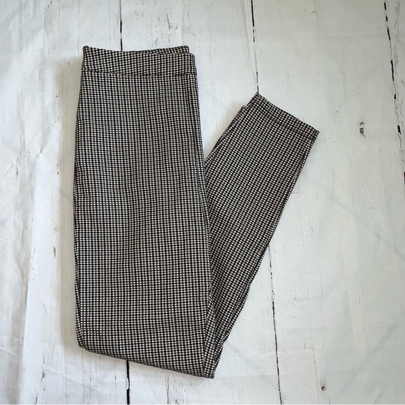 New SHEIN High Rise Plaid Skinny Pants Brown Black L - Picture 3 of 11